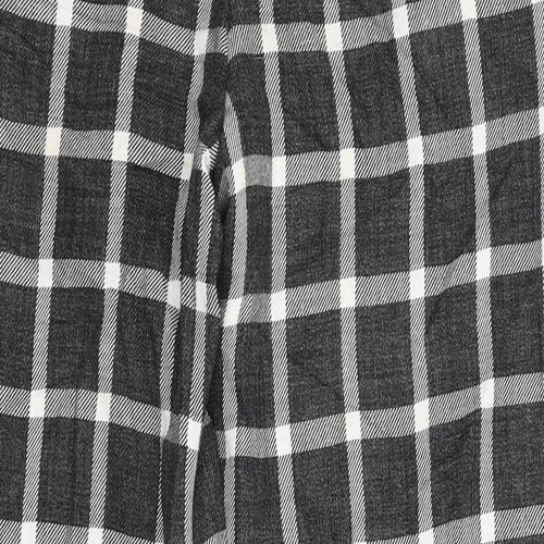 Light Before Dark Womens Grey Check Polyester Carrot Trousers Size 6 L26 in Regular Zip