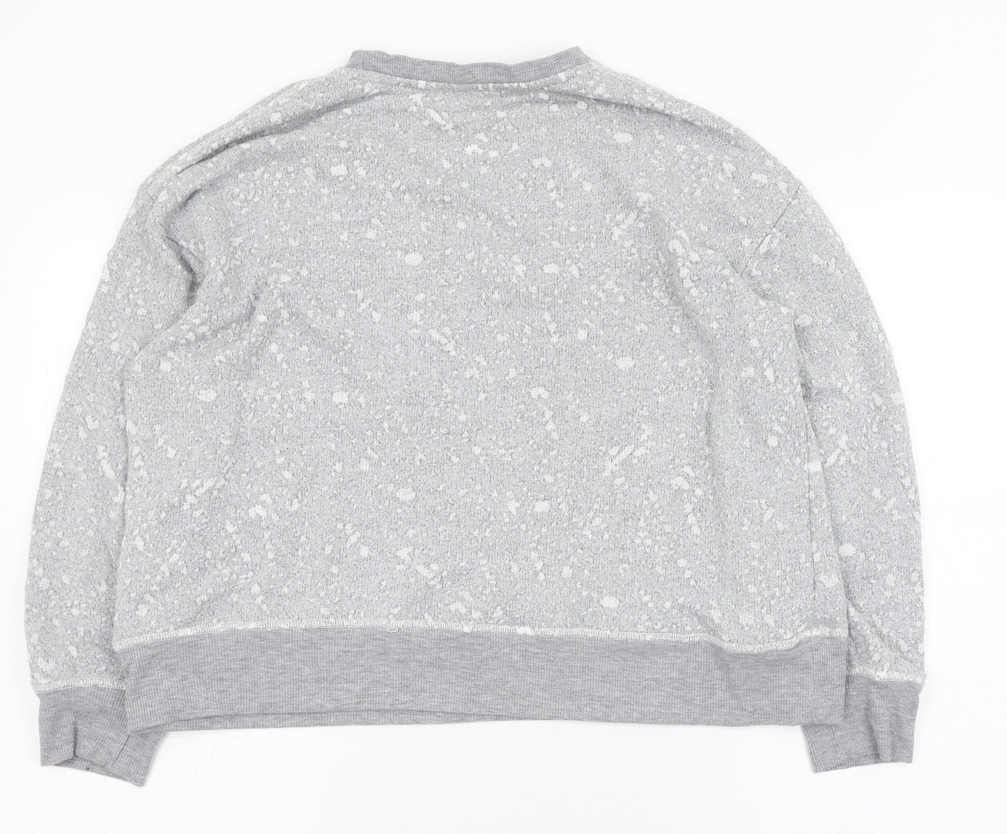 Debenhams Womens Grey Round Neck  Cotton Pullover Jumper Size 16