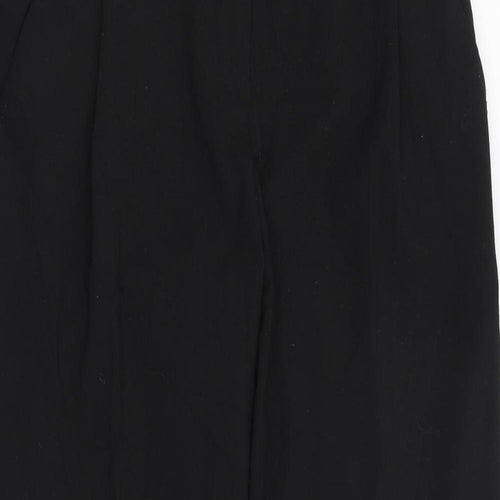 Oasis Womens Black  Polyester Trousers  Size 8 L28 in Regular Zip