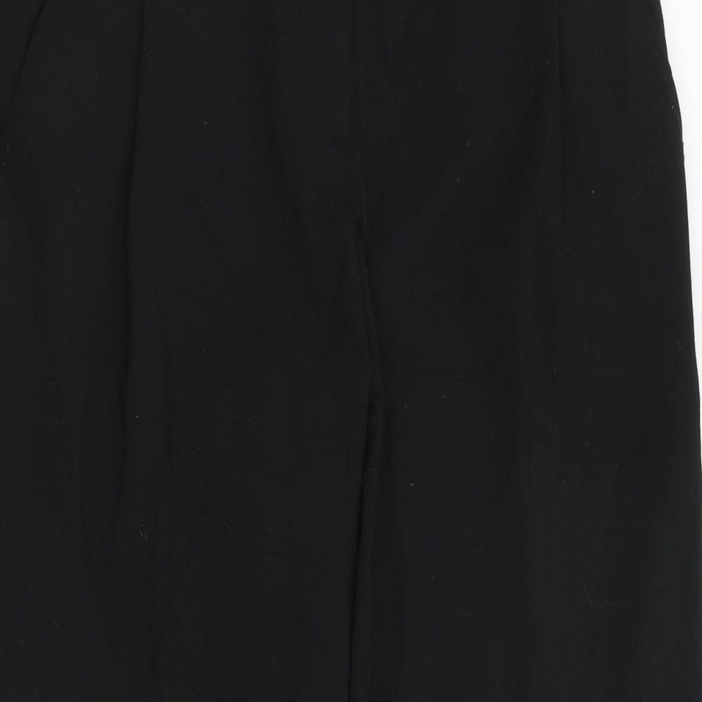 Oasis Womens Black  Polyester Trousers  Size 8 L28 in Regular Zip