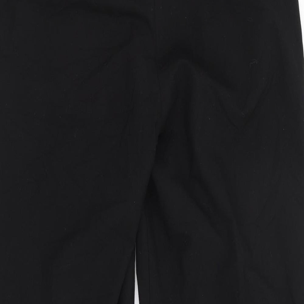 Oasis Womens Black  Polyester Trousers  Size 8 L28 in Regular Zip