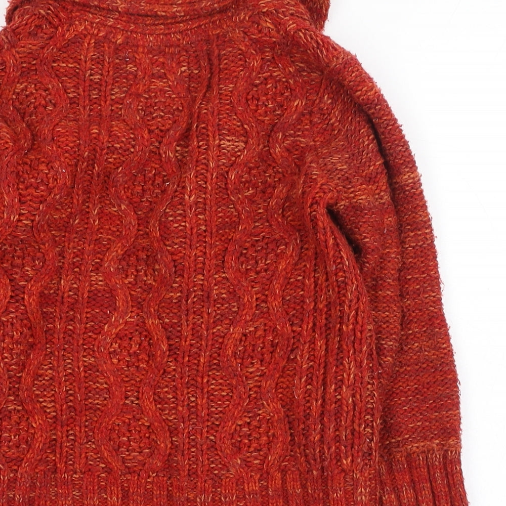 John Lewis Boys Red V-Neck  Acrylic Cardigan Jumper Size 5 Years  Button