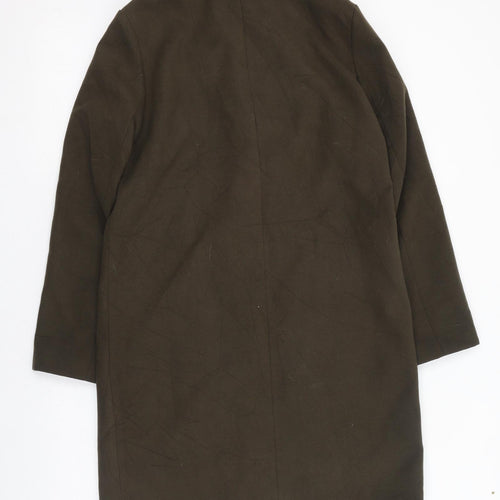 New Look Womens Green   Overcoat Jacket Size 10  Button