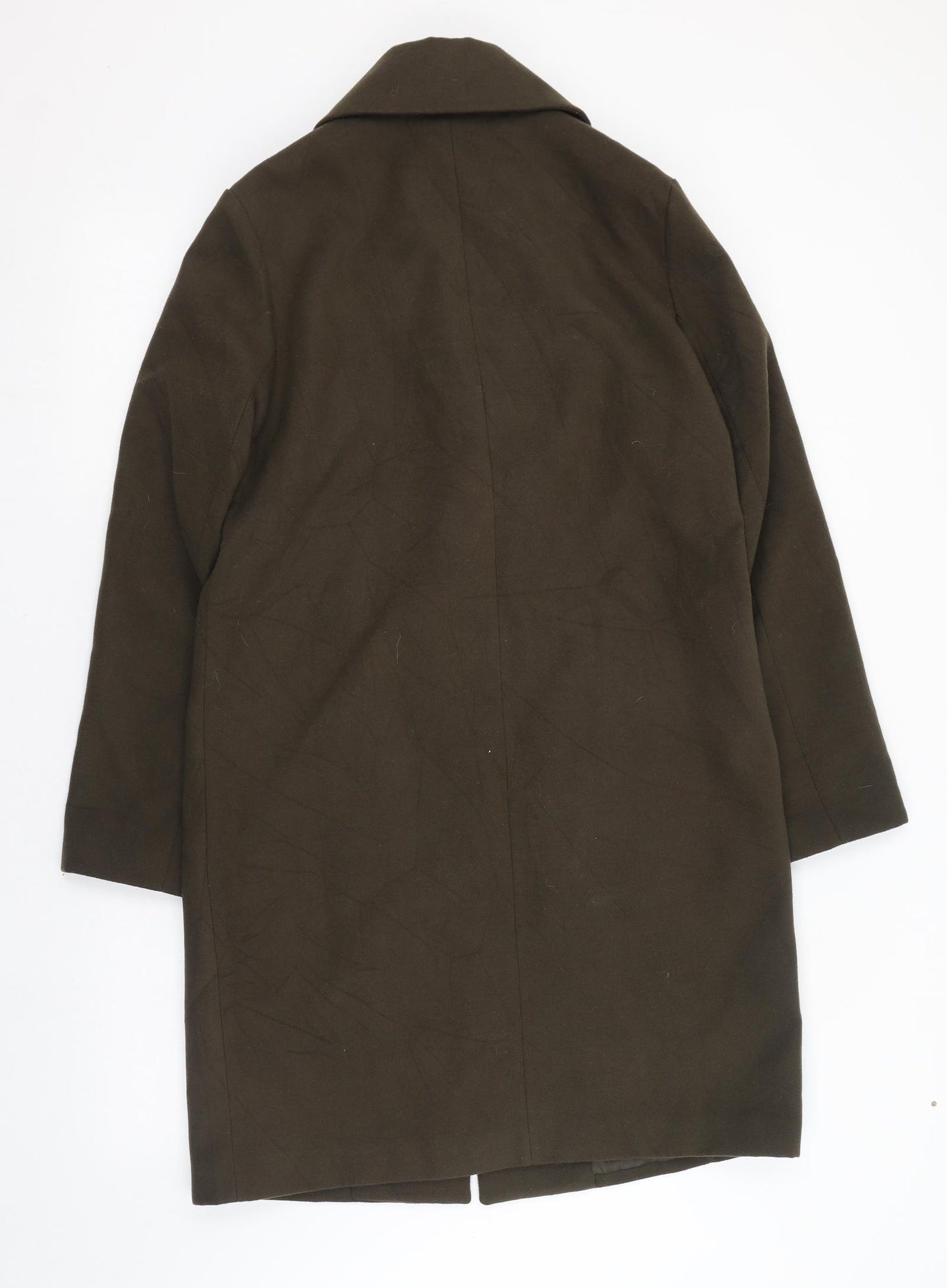 New Look Womens Green   Overcoat Jacket Size 10  Button