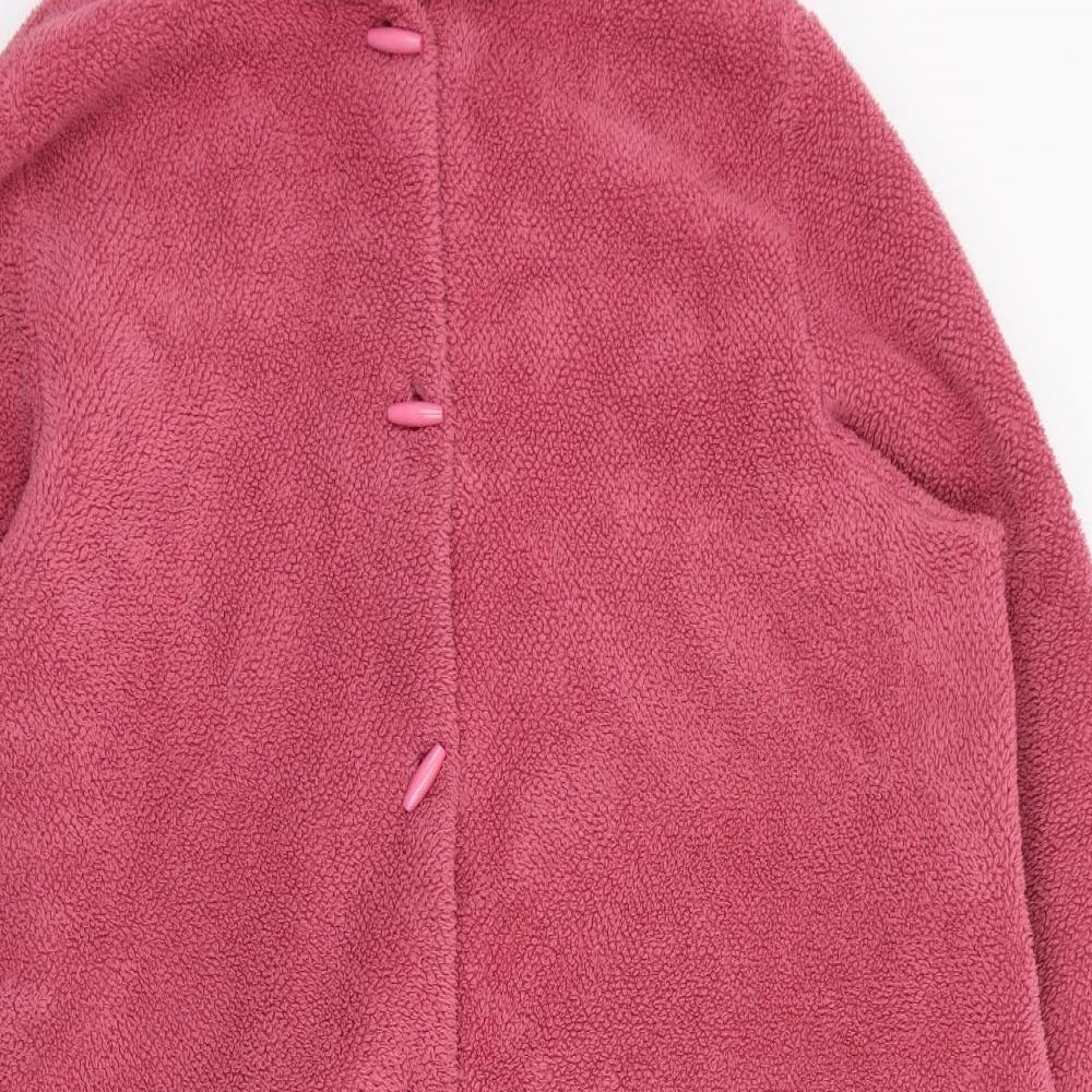 Marks and Spencer Womens Pink  Polyester Top Robe Size 20  Button