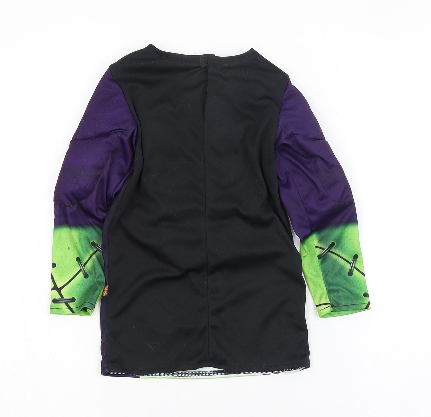 B&M Boys Green  Polyester Basic T-Shirt Size 3-4 Years Round Neck Hook & Loop - Halloween, Monster