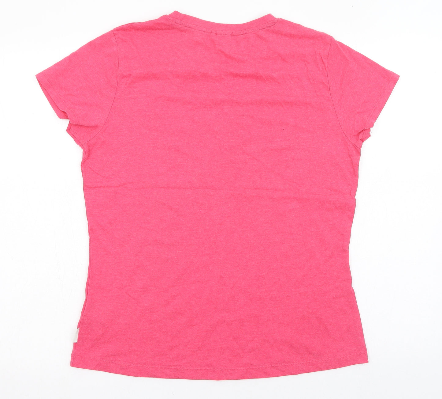 Lee Cooper Womens Pink  Cotton Basic T-Shirt Size 16 Round Neck - Butterfly