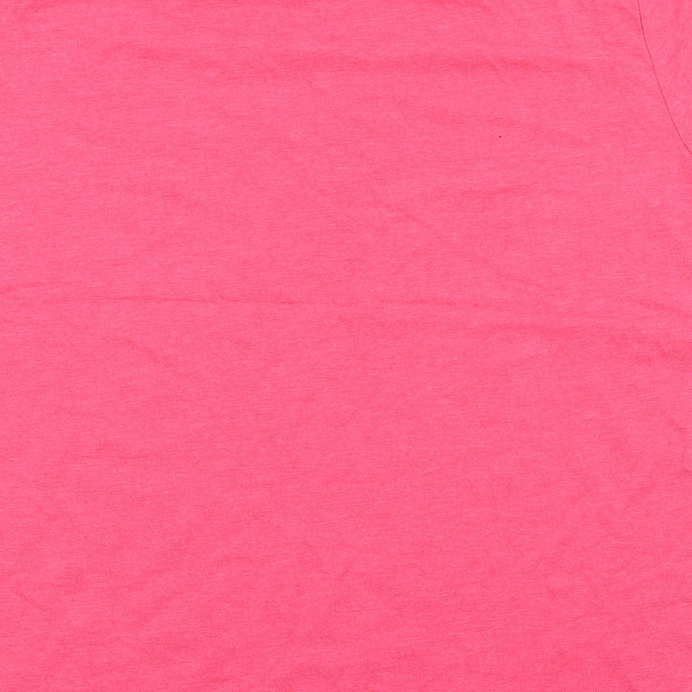 Lee Cooper Womens Pink  Cotton Basic T-Shirt Size 16 Round Neck - Butterfly