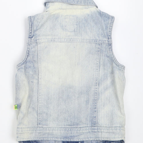 Reporter Girls Blue   Gilet Jacket Size 7 Years  Button