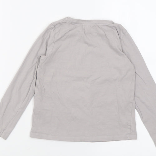 LITTLE KIDS Girls Grey  Cotton Basic Casual Size 8 Years Crew Neck Pullover - wear your tutu and dance