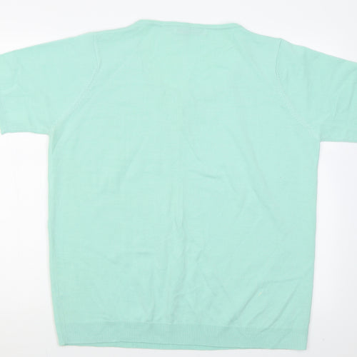 EWM Womens Green  Acrylic Basic T-Shirt Size 18 Crew Neck - 18-20 size