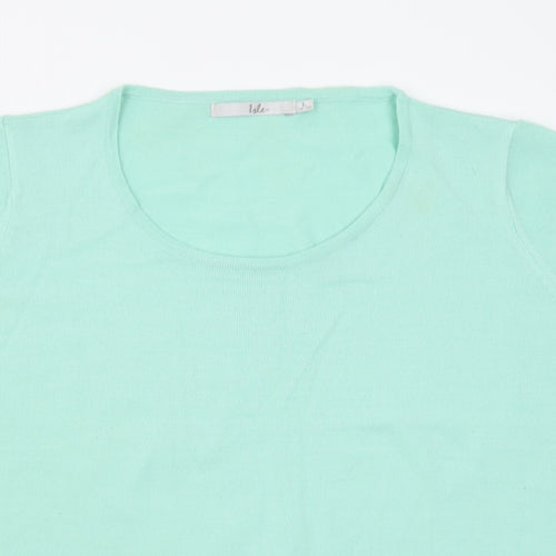 EWM Womens Green  Acrylic Basic T-Shirt Size 18 Crew Neck - 18-20 size
