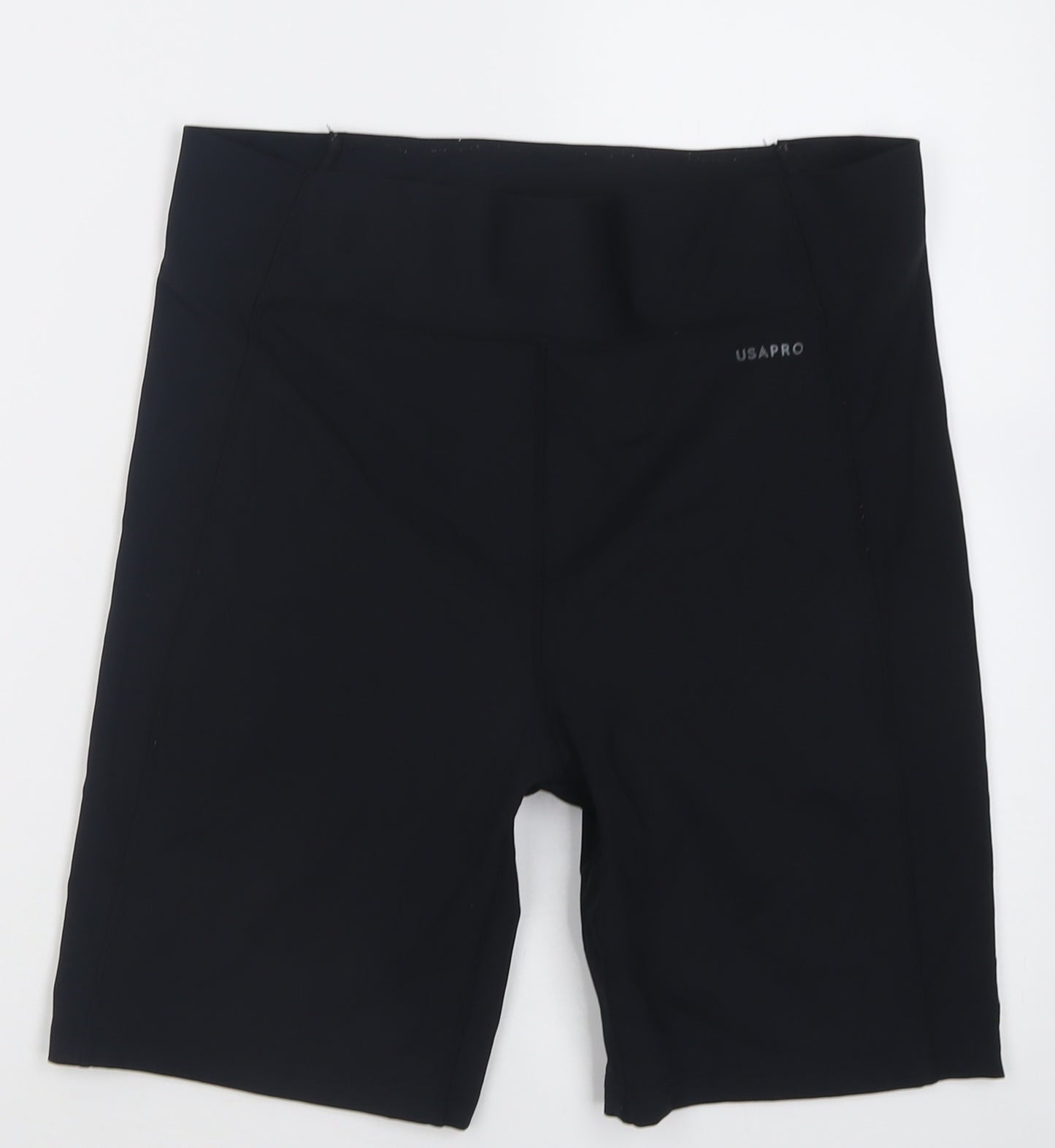 USA Pro Womens Black  Nylon Biker Shorts Size 18 L6 in Regular