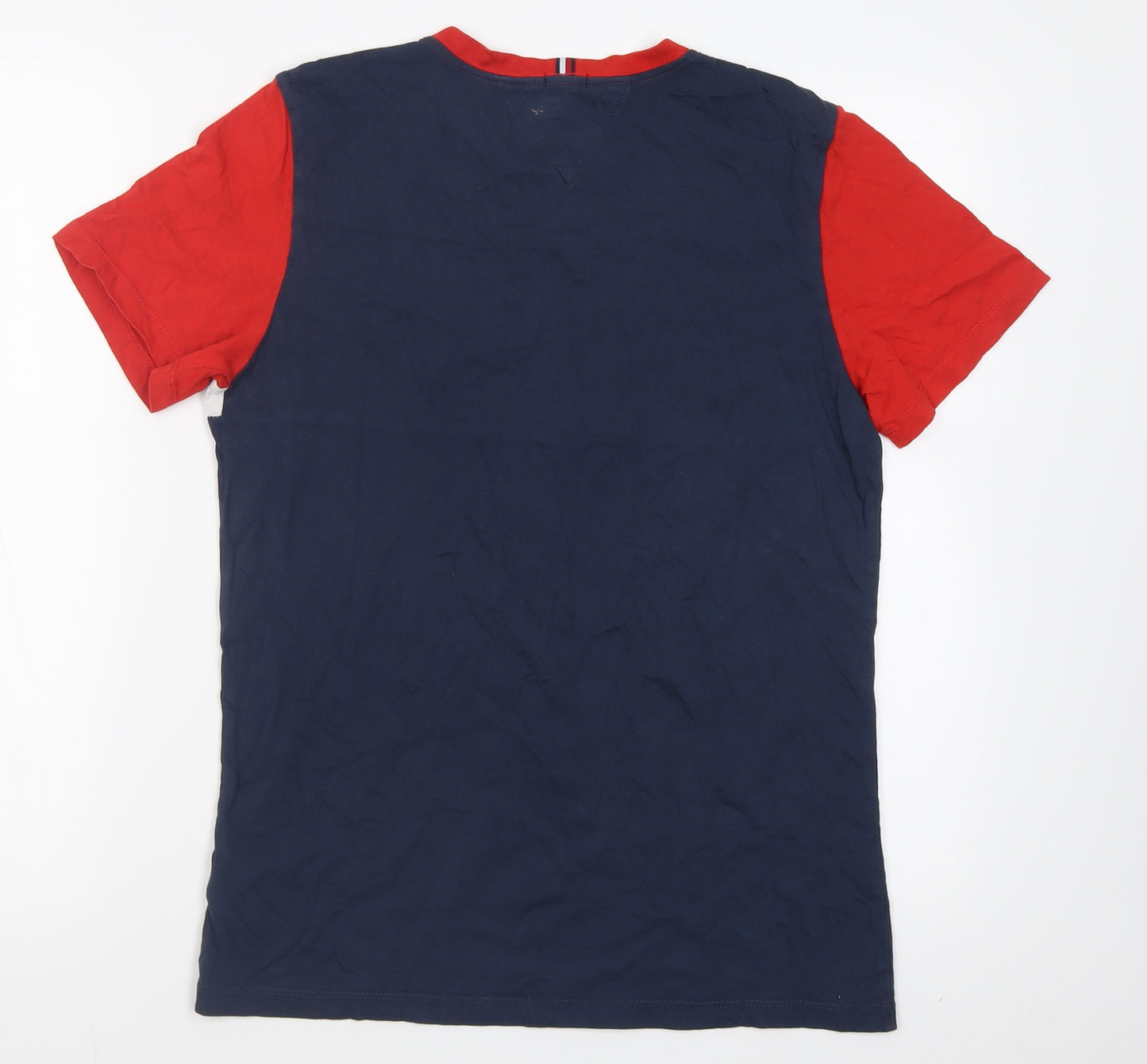 Tommy Hilfiger Boys Blue  Cotton Basic T-Shirt Size 16 Years Crew Neck Pullover