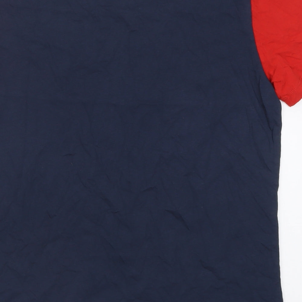 Tommy Hilfiger Boys Blue  Cotton Basic T-Shirt Size 16 Years Crew Neck Pullover