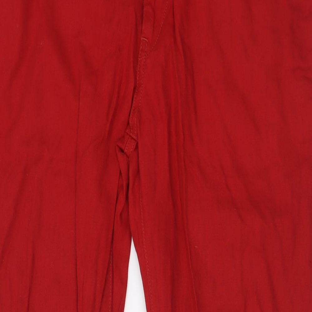 Signature by Levi Strauss & Co. Mens Red  Linen Trousers  Size 36 L34 in Regular Button