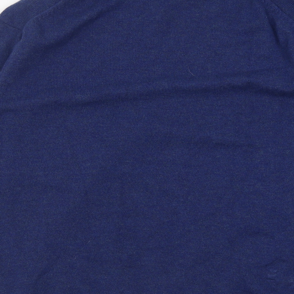 Marks and Spencer Mens Blue Crew Neck  Wool Pullover Jumper Size 4XL