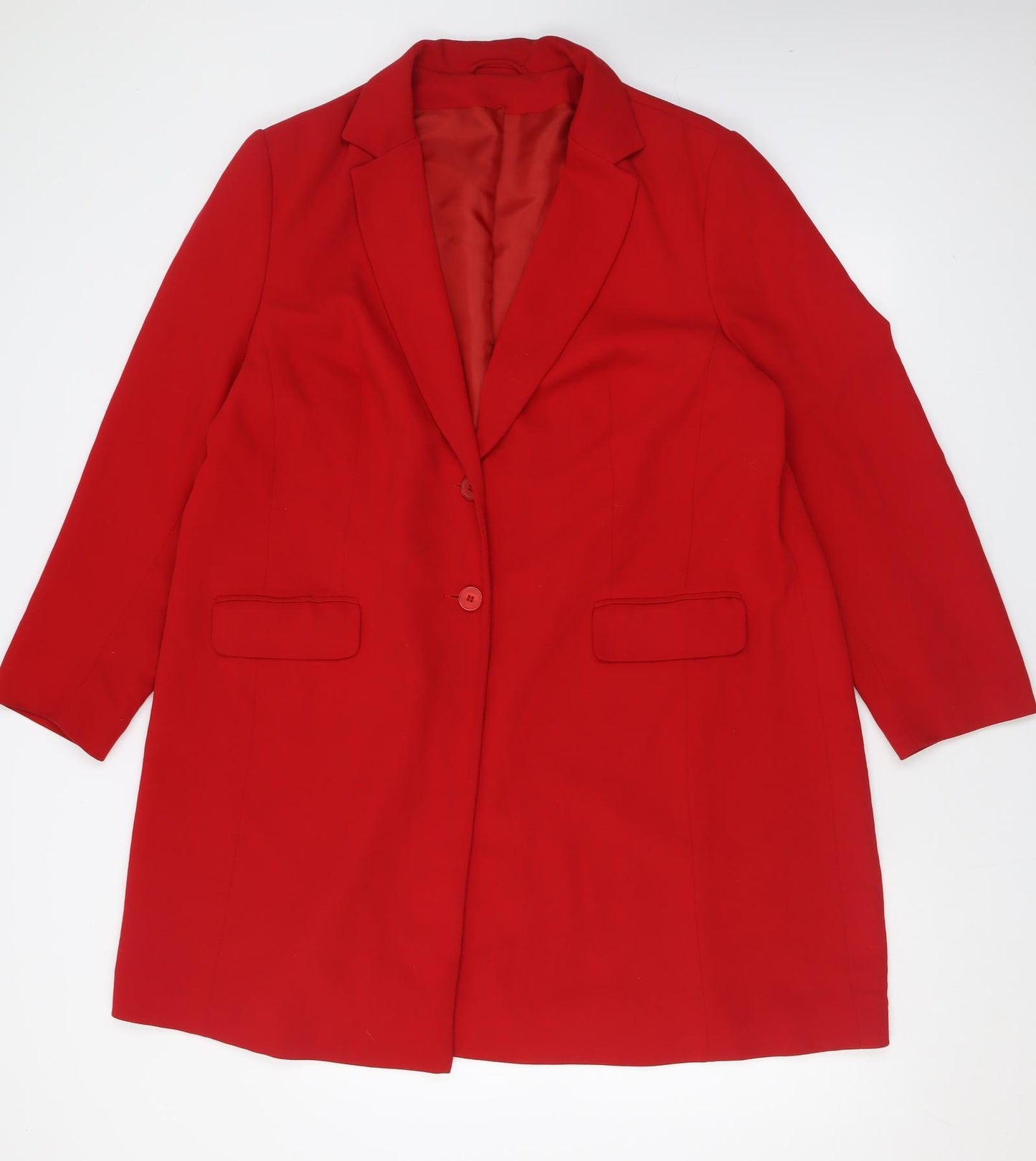 essence Womens Red   Jacket Blazer Size 18  Button