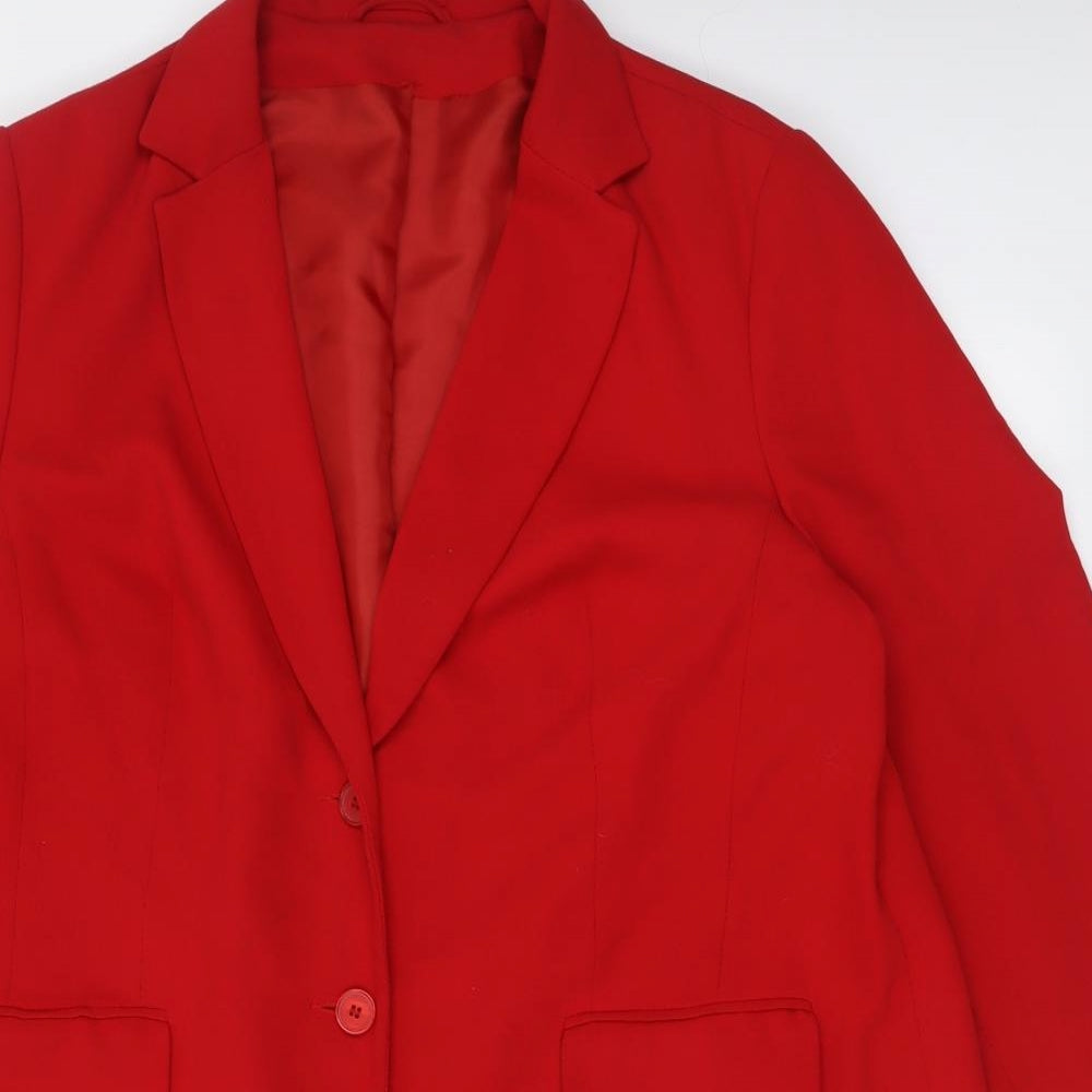 essence Womens Red   Jacket Blazer Size 18  Button