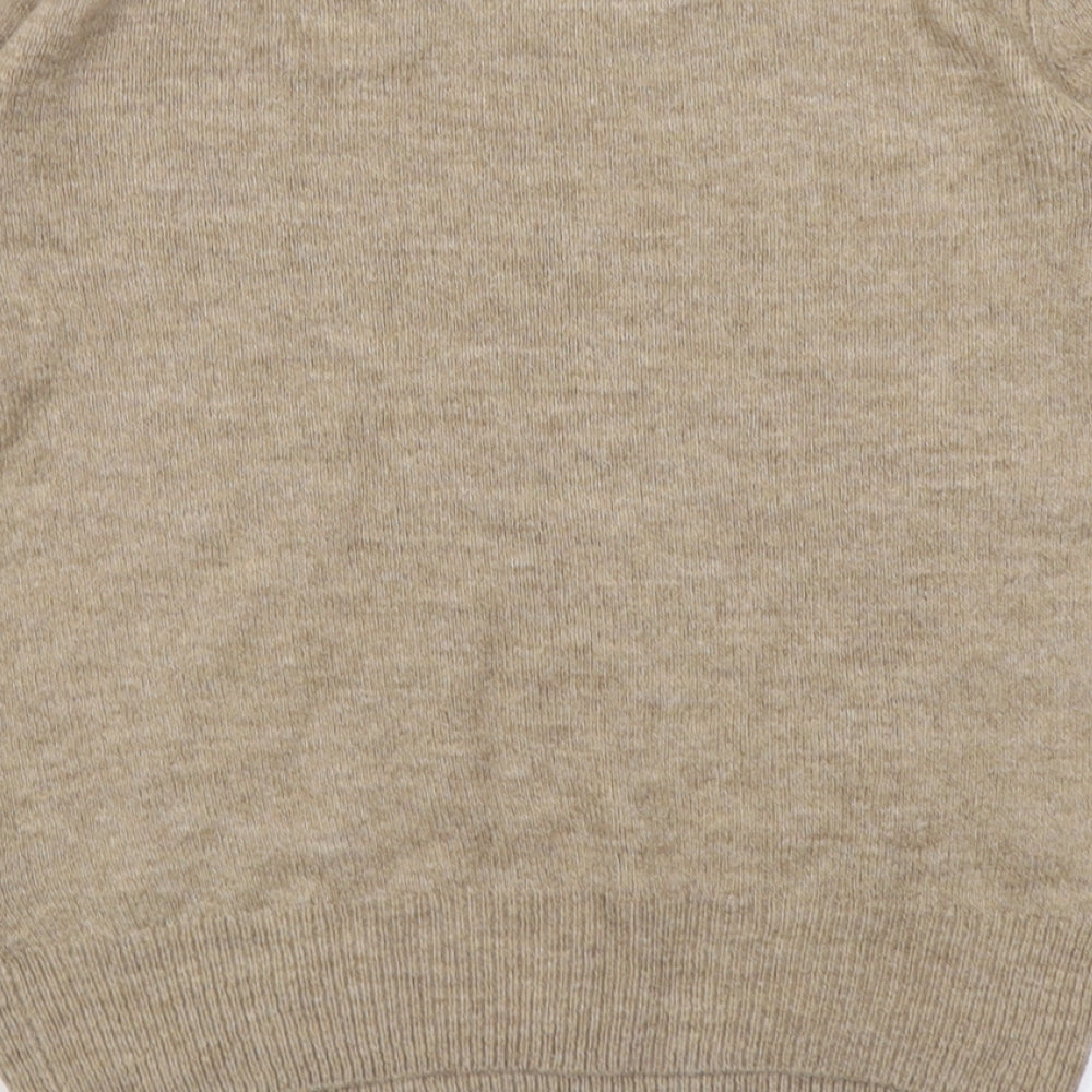 H&M Womens Brown Crew Neck  Acrylic Pullover Jumper Size S