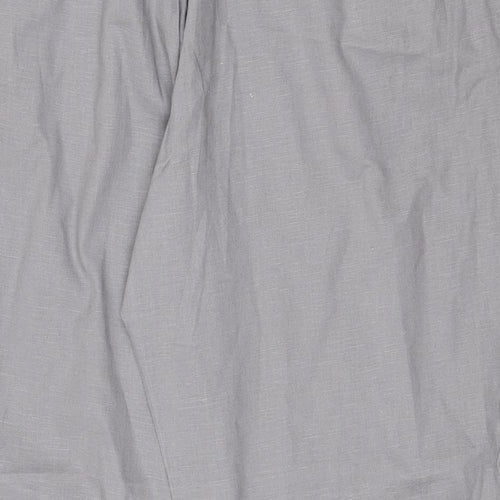 Maine New England Mens Grey  Linen Dress Pants Trousers  L27 in Regular Zip