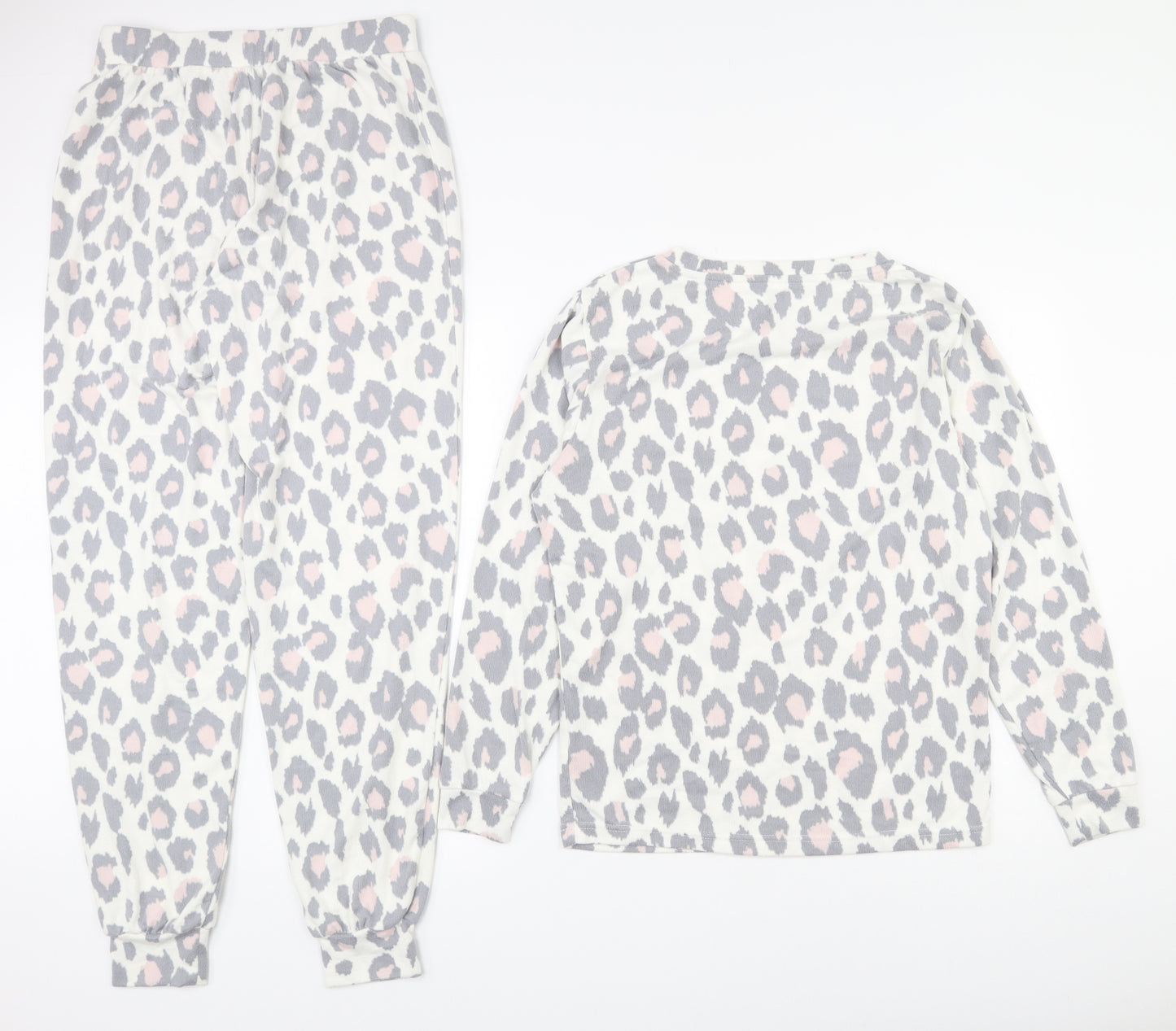 F&F Womens Multicoloured Animal Print Polyester  Lounge Set Size 10