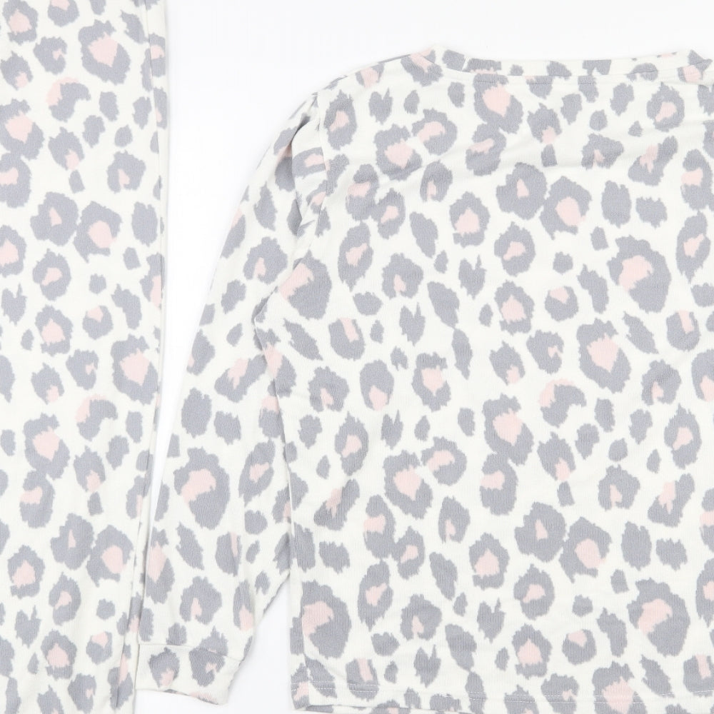 F&F Womens Multicoloured Animal Print Polyester  Lounge Set Size 10