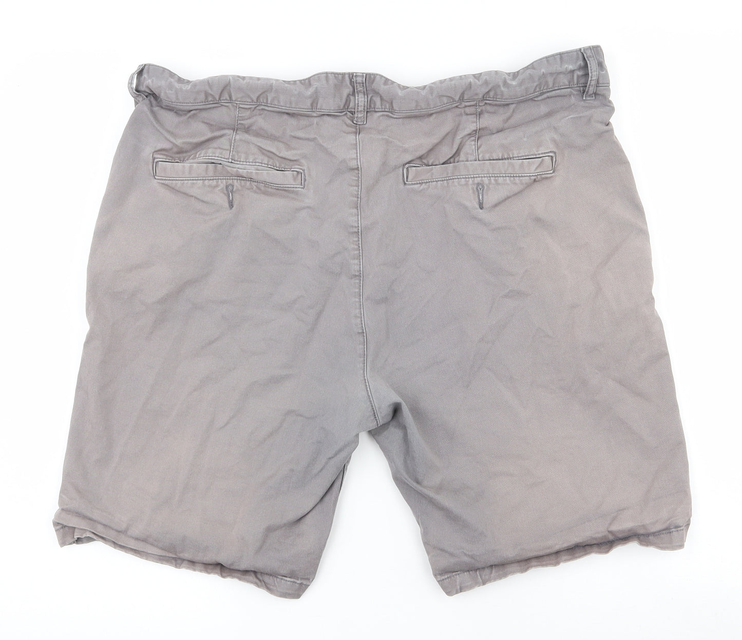 Easy Mens Grey  Cotton Chino Shorts  L9 in Regular Zip