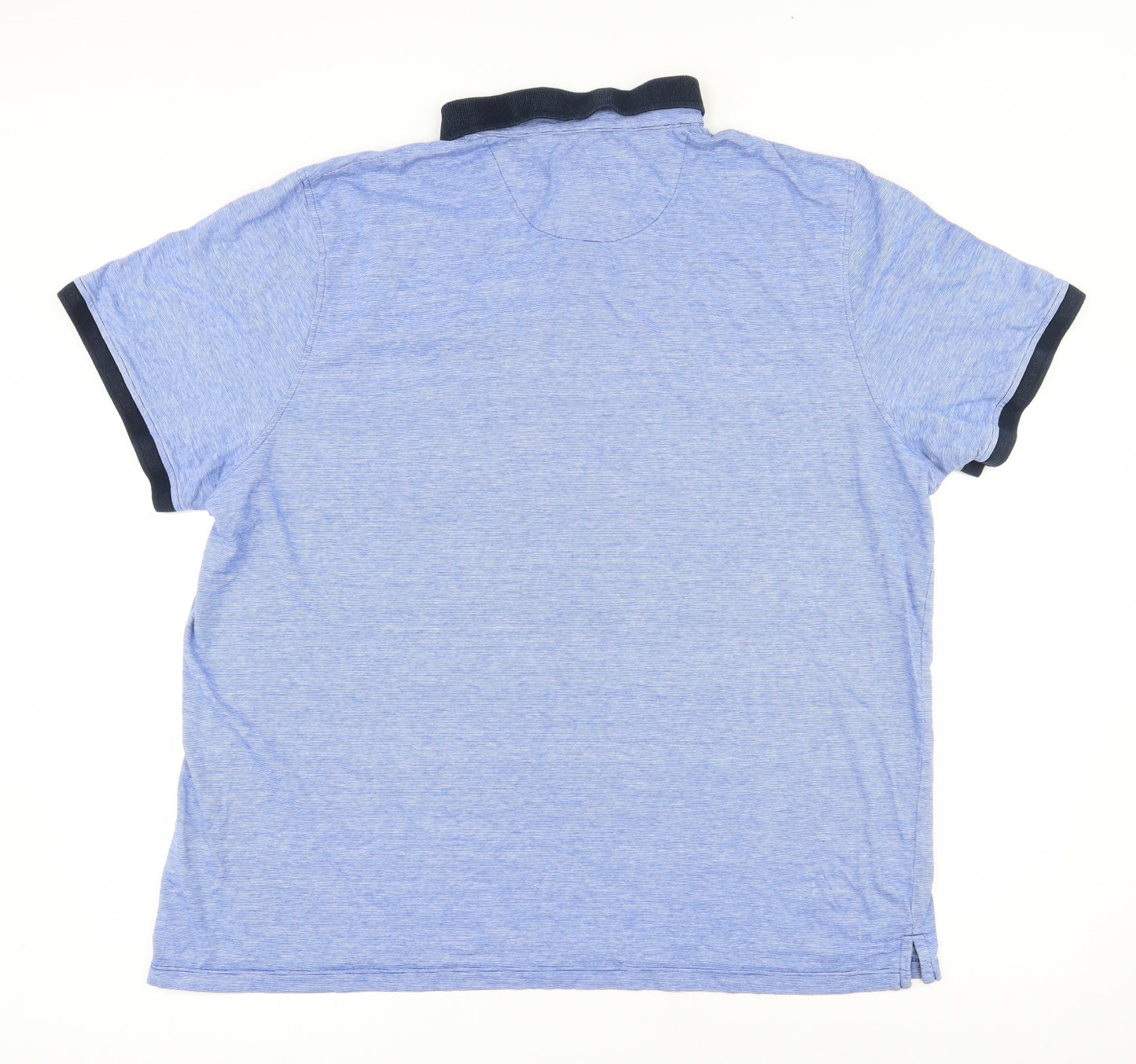 Debenhams Mens Blue  100% Cotton  Polo Size 2XL Collared Pullover