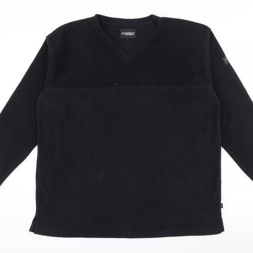 Espace Mens Black  Polyester Pullover Sweatshirt Size M
