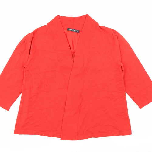 Alex & Co Womens Red V-Neck  Viscose Cardigan Jumper Size 12