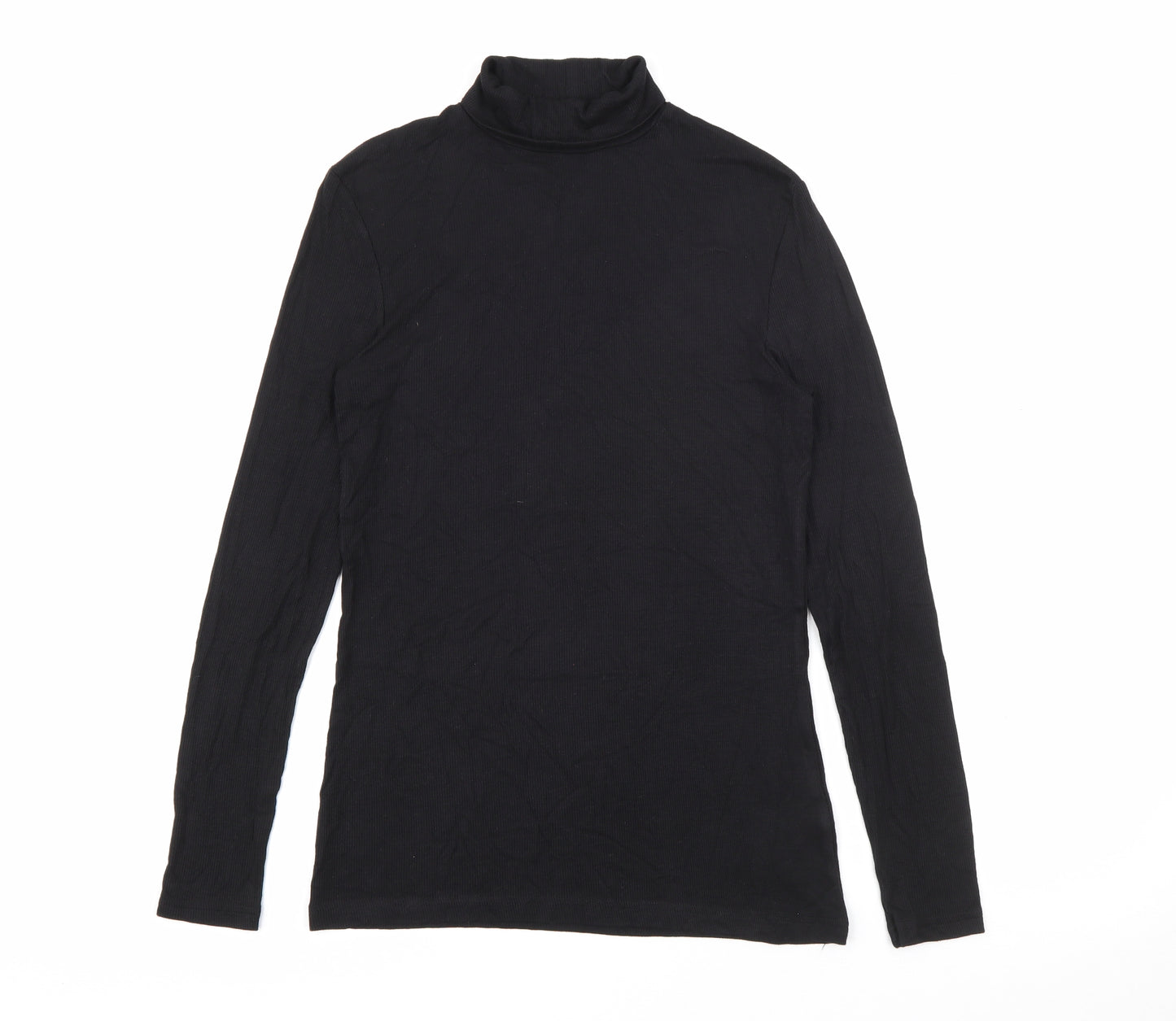 Papaya Womens Black Roll Neck  Viscose Pullover Jumper Size 14