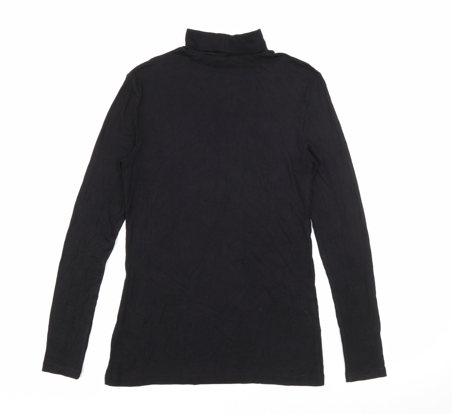 Papaya Womens Black Roll Neck  Viscose Pullover Jumper Size 14