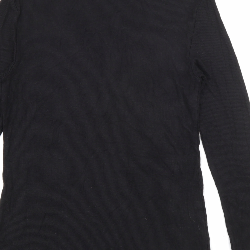 Papaya Womens Black Roll Neck  Viscose Pullover Jumper Size 14