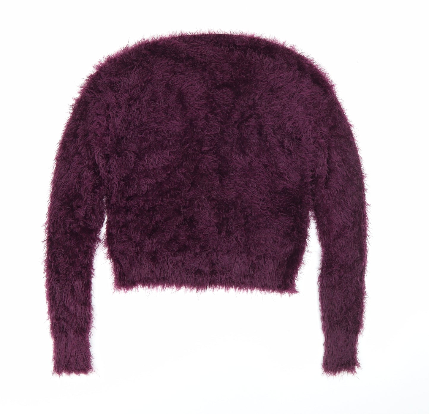 Roman Womens Purple V-Neck  Polyamide Cardigan Jumper Size 14