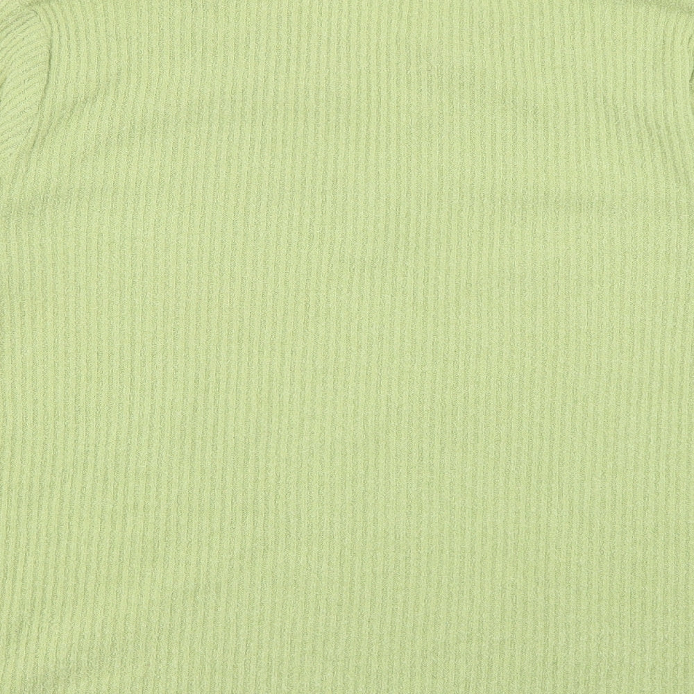 DASH Womens Green Collared  Cotton Pullover Jumper Size 16