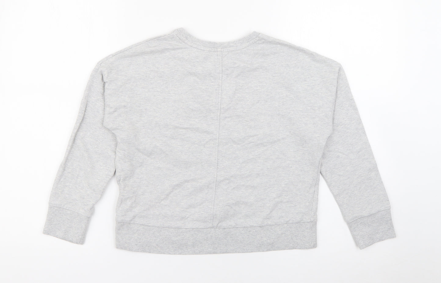 NEXT Girls Grey  Cotton Pullover Sweatshirt Size 9 Years   - Trending