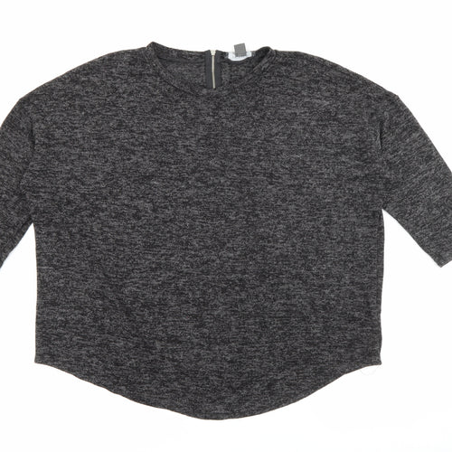 Primark Womens Grey Round Neck  Polyester Pullover Jumper Size M