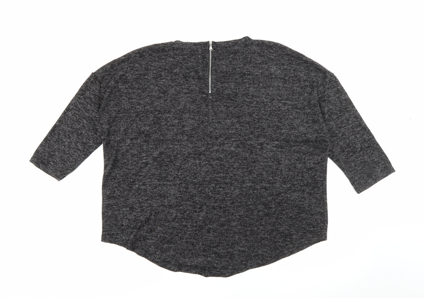 Primark Womens Grey Round Neck  Polyester Pullover Jumper Size M
