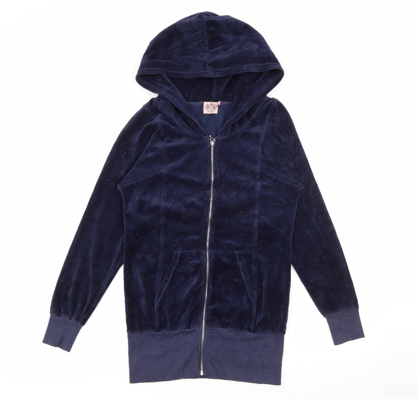 Juicy Couture Womens Blue  Cotton Full Zip Hoodie Size S  Zip