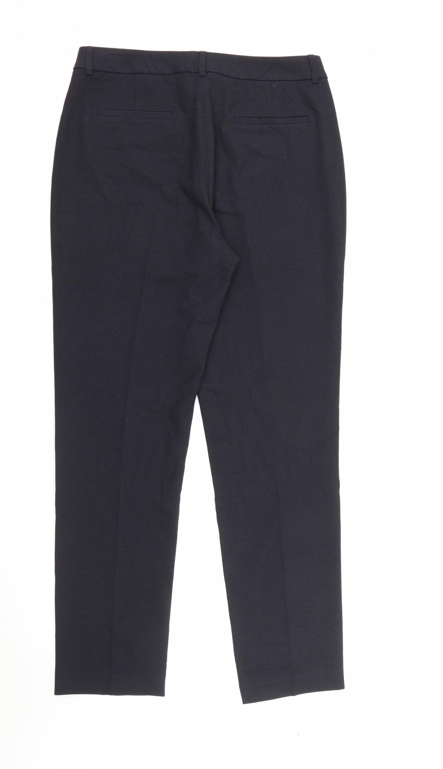 CC Womens Blue  Polyester Carrot Trousers Size 12 L29 in Regular Zip