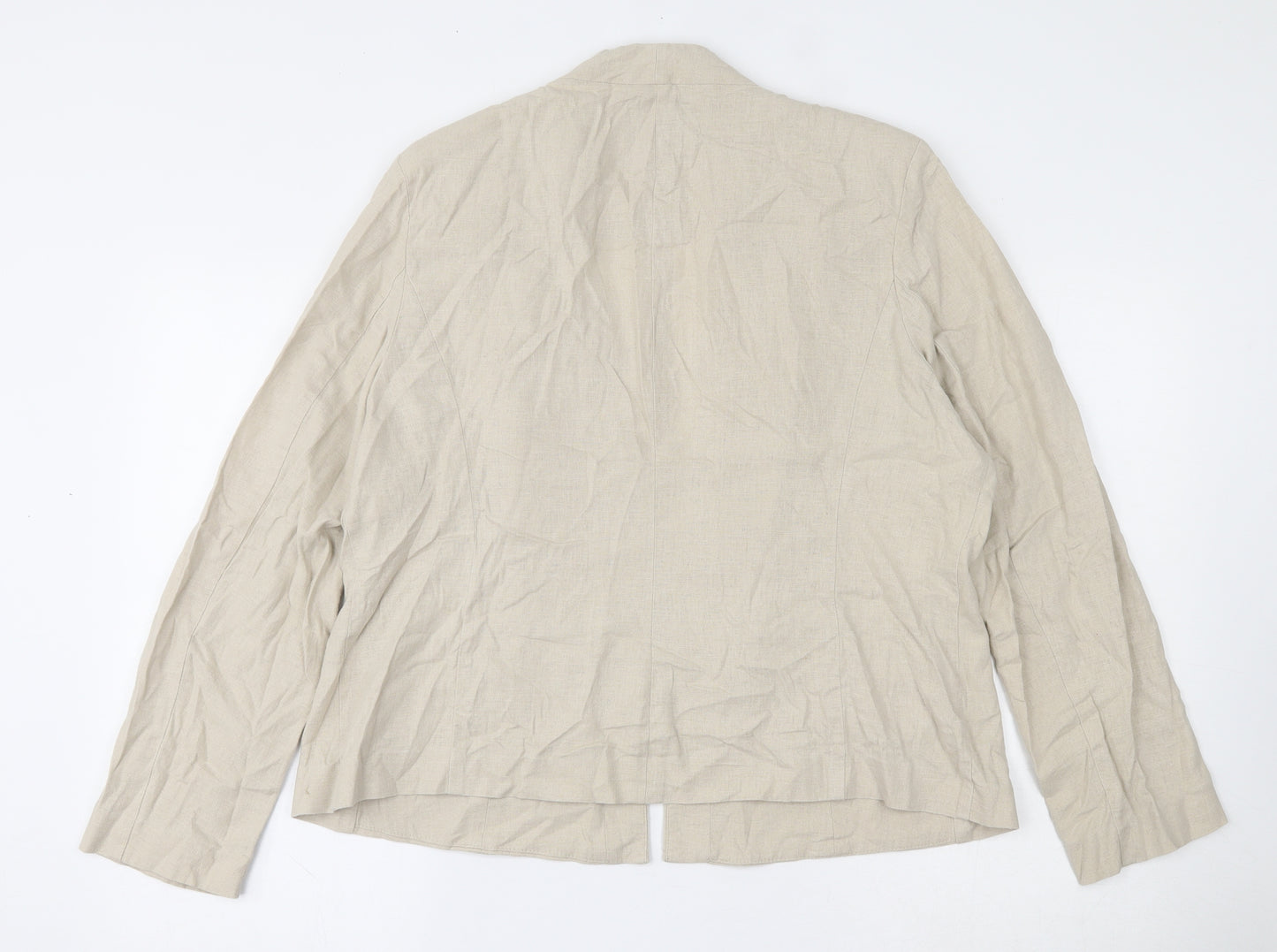 Marks and Spencer Womens Beige   Jacket Blazer Size 18