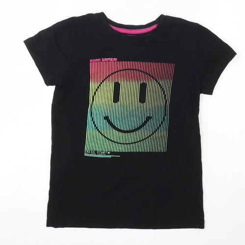 URBN DEPT  Boys Black  100% Cotton Basic T-Shirt Size 8 Years Round Neck