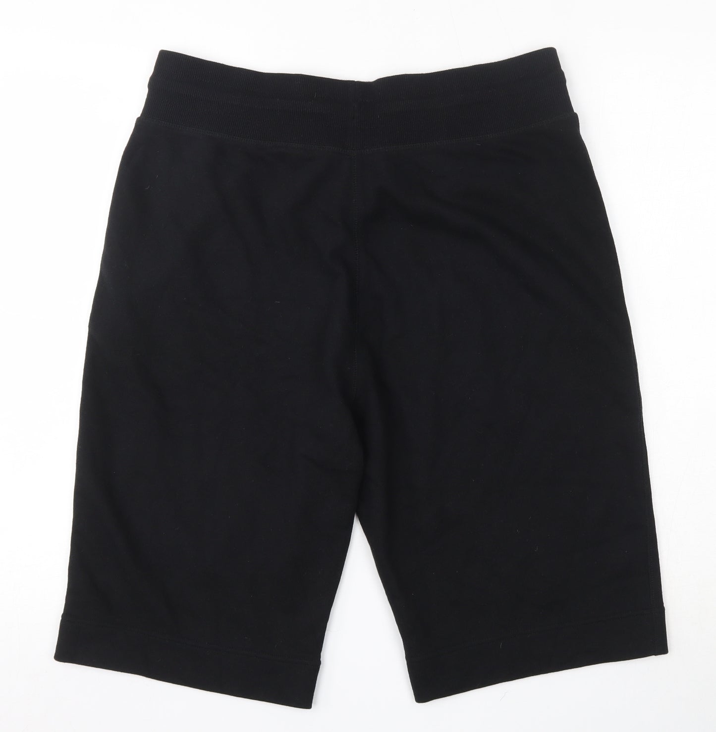 H&M Mens Black  Cotton Sweat Shorts Size M L12 in Regular Drawstring