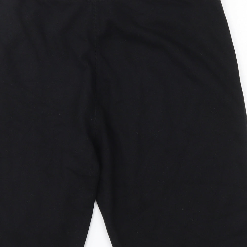 H&M Mens Black  Cotton Sweat Shorts Size M L12 in Regular Drawstring