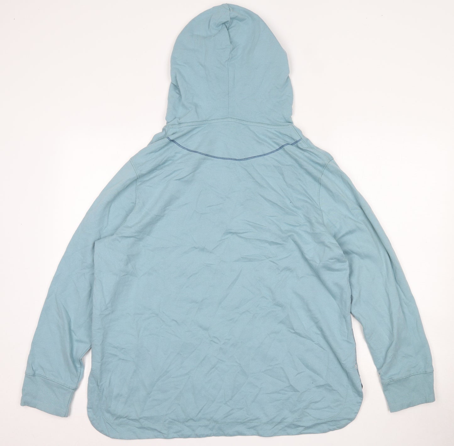 White Stuff Womens Blue  100% Cotton Pullover Hoodie Size 16