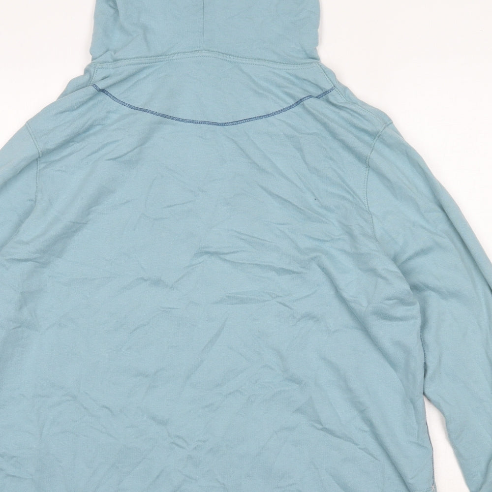 White Stuff Womens Blue  100% Cotton Pullover Hoodie Size 16