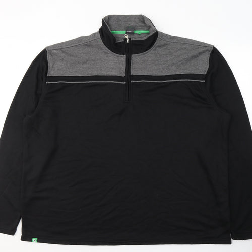 D555 Mens Black  Cotton Pullover Sweatshirt Size 4XL