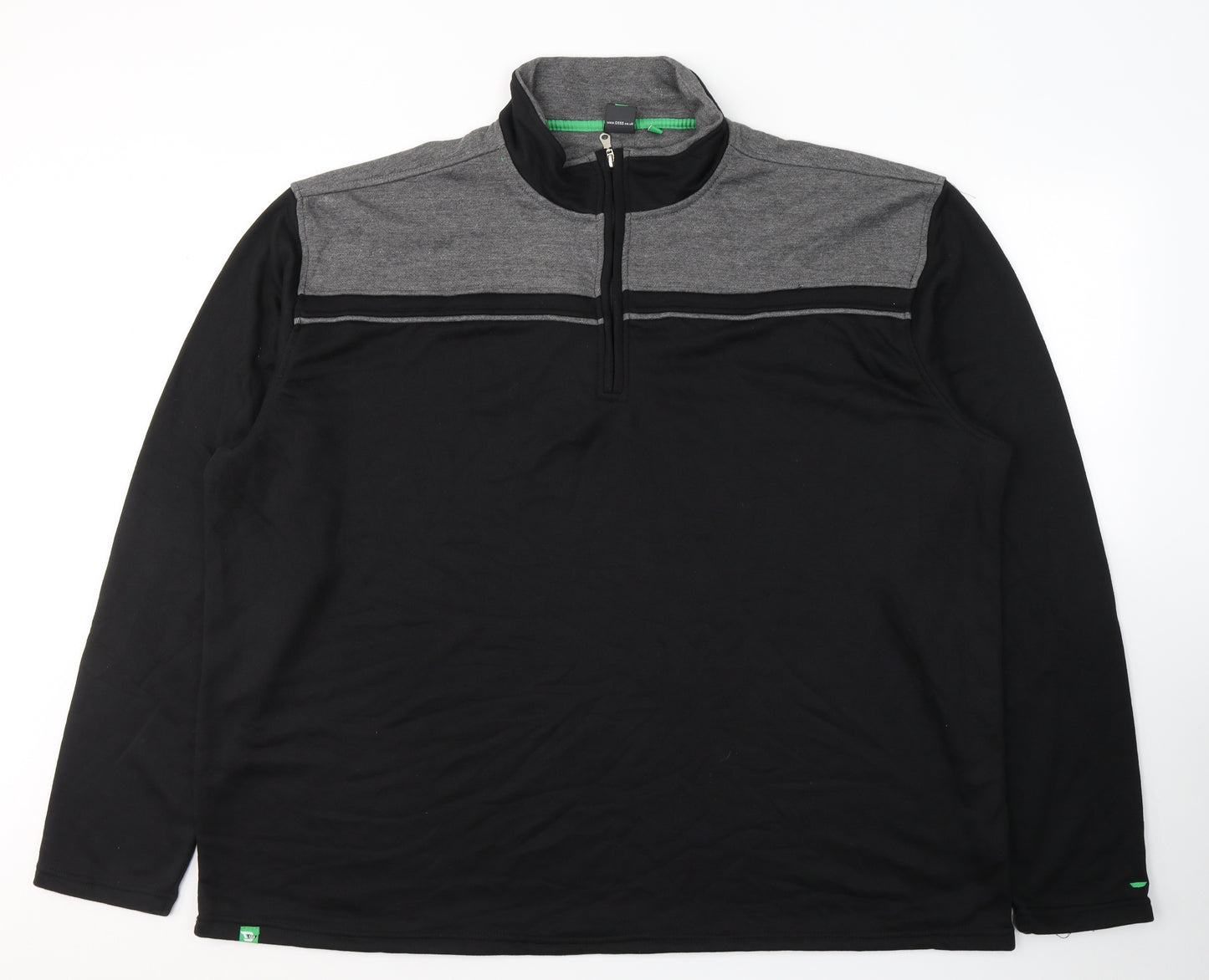 D555 Mens Black  Cotton Pullover Sweatshirt Size 4XL