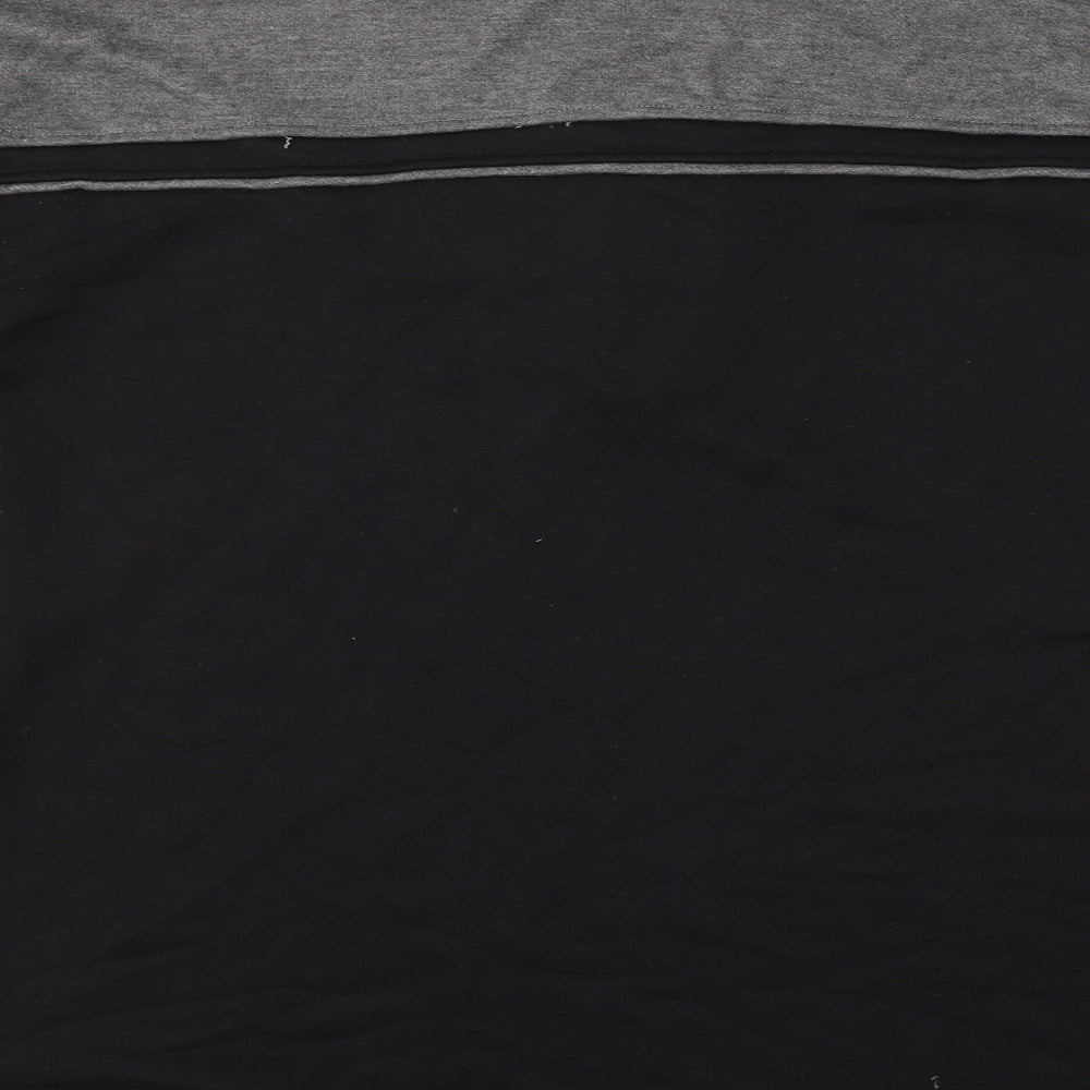 D555 Mens Black  Cotton Pullover Sweatshirt Size 4XL
